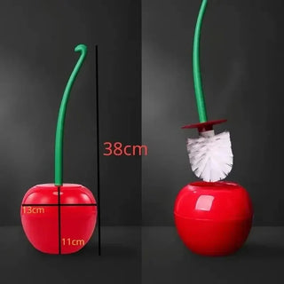 Lovely Cherry Lavatory Toilet Brush Holder Set