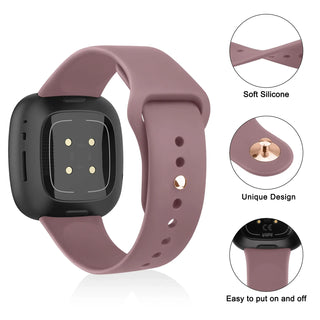 Silicone Watch Band Compatible with Fitbit Versa 2 – Soft Sport Replacement Strap, Adjustable Wristband for Men & Women