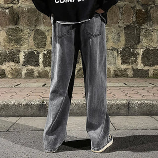 Men’s Korean Style High-Street Wide-Leg Jeans