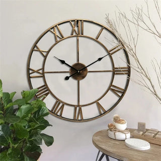 Iron Roman Numeral Hanging Clock