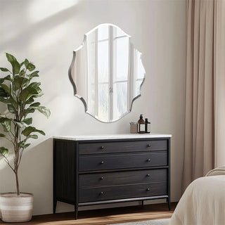 BORWART Emma Scalloped Frameless Vanity Mirror