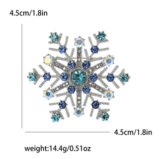 Beaut & Berry Rhinestone Snowflake Brooch