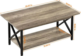 GreenForest X-Frame Coffee Table