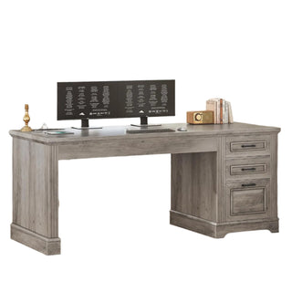 Farmhouse 55" Executive Office Desk with 3 Drawers