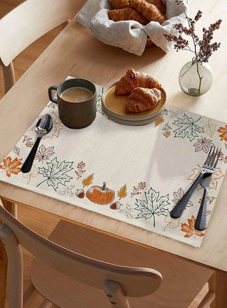 Pumpkin Pine Fall Placemats Set of 4