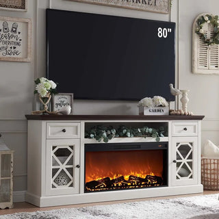 SinCiDo Fireplace TV Stand with 36" Electric Fireplace