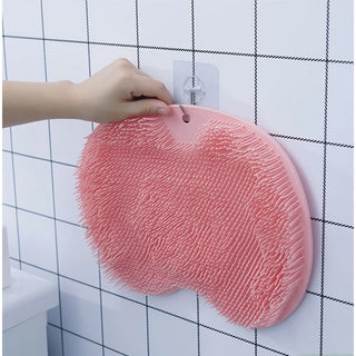 Exfoliating Foot Brush & Back Scrubber with Suction Cups - Deep Cleansing Shower Foot Massager