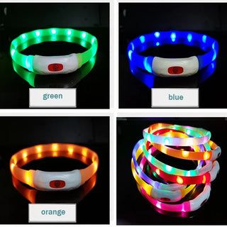 USB Rechargeable Luminous Dog Collar.