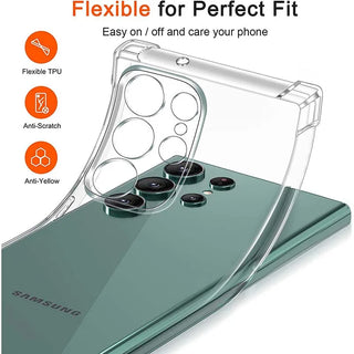 Clear Shockproof Samsung Galaxy Case – Soft Silicone Bumper with Reinforced Corners