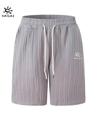 KAILAS Men’s Embroidered Logo Casual Shorts – Summer-Ready Style for Beach, Travel, and Everyday Comfort