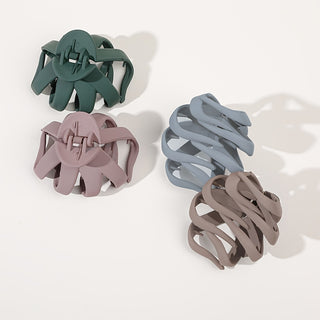 9-Piece Frosted Octopus Hair Clip Set – Matte Finish, Elegant & Cute Claw Clips