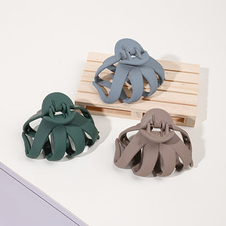 9-Piece Frosted Octopus Hair Clip Set – Matte Finish, Elegant & Cute Claw Clips